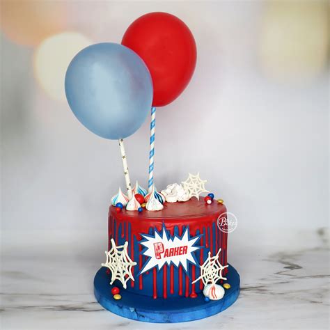 Spiderman Drip Cake Drip Cakes Celebration Cakes Cake