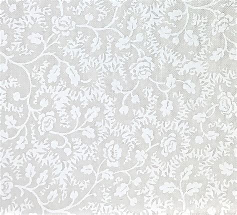 Vintage Vine White Floral Tone On Tone Fabric Bty Quilting Fabric