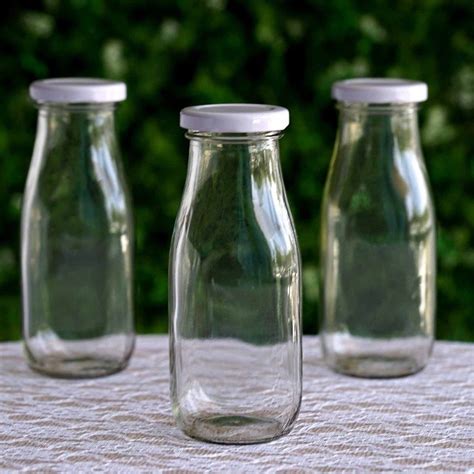 Glass Milk Bottles With Lids 6 Pack Glass Designs
