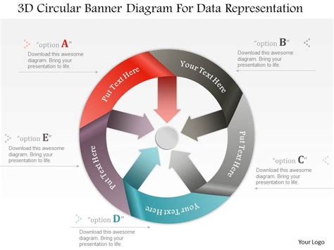 0115 3d Circular Banner Diagram For Data Representation Powerpoint