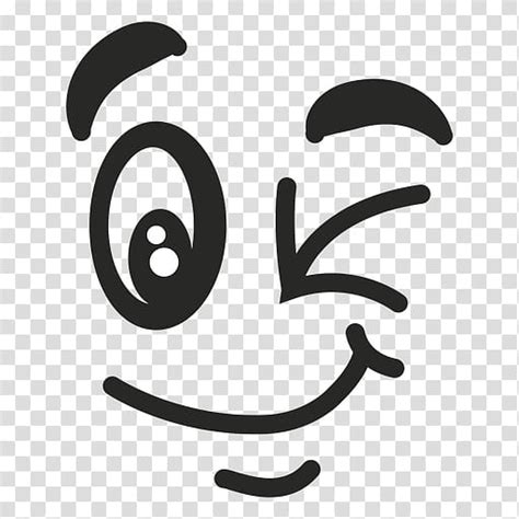 Winking Smiley Face Clip Art Black And White