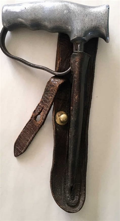 Ww1 British Dudley Robbins Trench Knife With Rare Scabbard Enemy