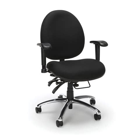Ofm 24 Hour Ergonomic Upholstered Task Chair With Arms Black Amazon
