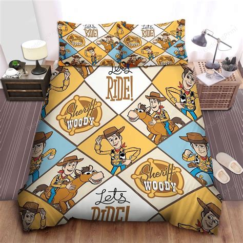 Toy Story Woody And Bullseye Lets Ride Bed Sheets Duvet Cover Bedding