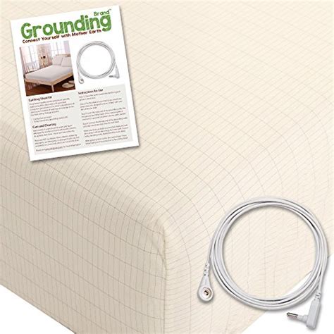 Grounding Brand Fitted Queen Size Sheet With Earth Connection Cable