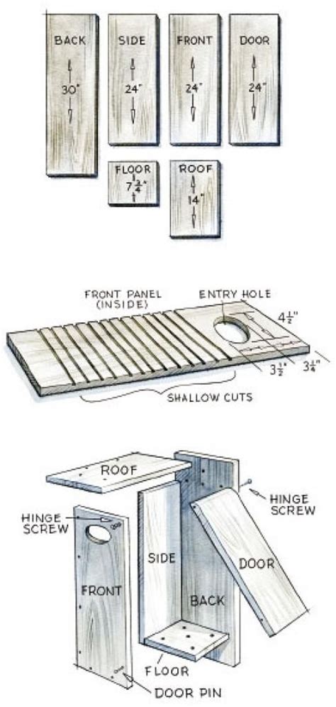 These plans are for a double nest box which comes with all the instructions you drill pilot holes trough the components before inserting the wood screws, to prevent the wood from splitting. Wood Duck House Plans - WoodWorking Projects & Plans