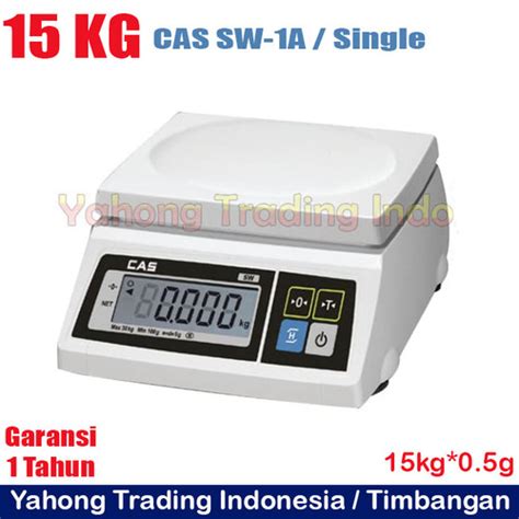 Jual Timbangan Digital Dapur Meja CAS SW 1A Single Display 15kg 0 5g