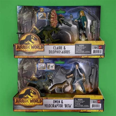 Mattel Jurassic World Dominion 2022 Owen And Claire Story Pack In Hand