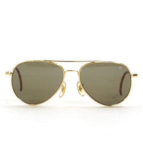90s Ao Aviator Sunglasses Vintage 1990s American Optical Military Style Tinted Glasess Gold