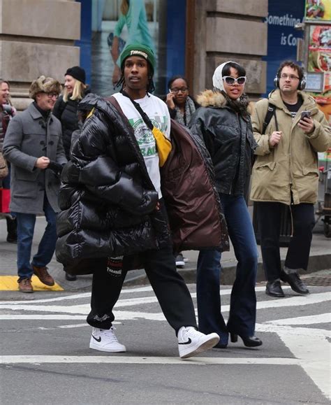Asap Rocky Steps Out In Raf Simons Oversized Coat Adidas Shirt