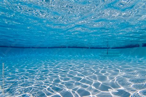 Underwater View In Clean Suburban Swimming Pool Stock Photo Adobe Stock