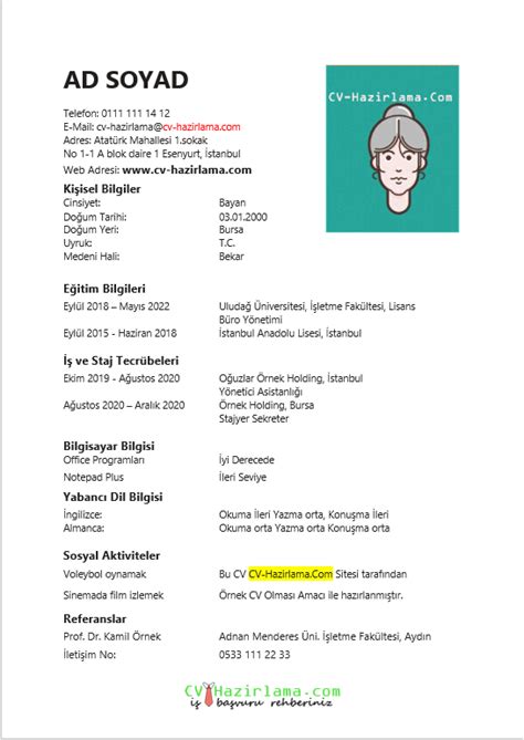 We did not find results for: Sekreter CV Örneği - Online CV Hazırlama | CV Hazırlama