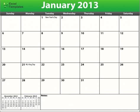 Monthly Calendar | Printable PDF Monthly Calendar