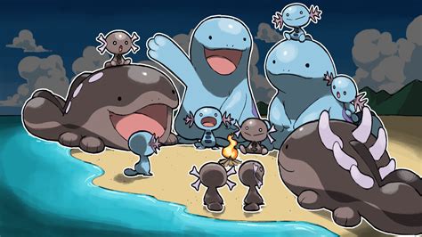 Wooper Quagsire Clodsire And Paldean Wooper Pokemon Drawn By