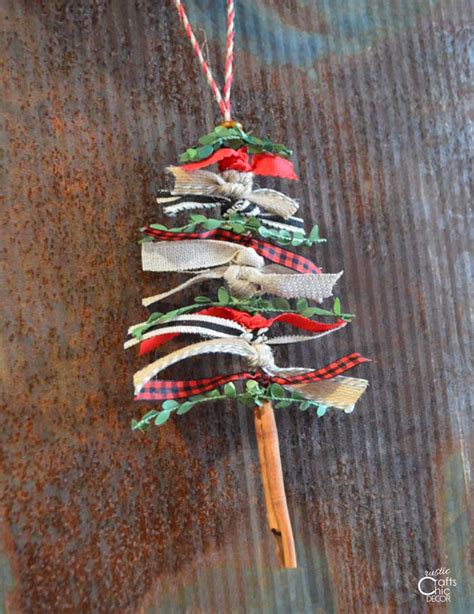 Ribbon Christmas Tree Ornament Diy Rustic Crafts And Diy