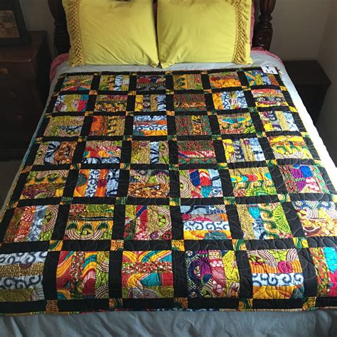 Handcrafted African Quilt 57 X 67 Q161214 African Quilts