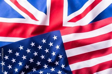 Mixed Flags Of The Usa And The Uk Union Jack Flag Stock Photo Adobe