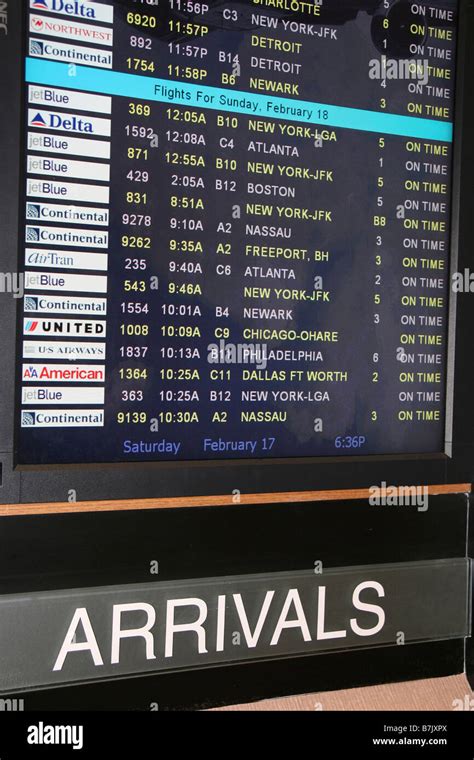 Airport Arrivals Screen Displays Domestic Flights Of Airlines All
