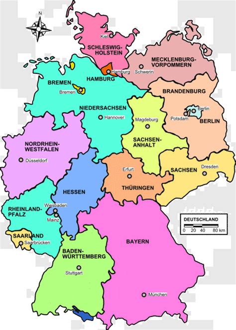 Map Of Germany Country Region Map Of Germany