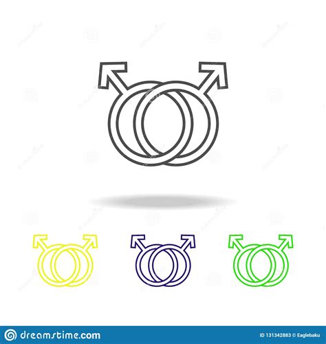 Homosexuality Sign Multicolored Icon Element Of Lgbt Illustration