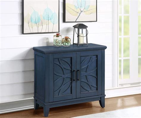 Real Living Carly Navy Blue 2 Door Accent Cabinet Big Lots Blue
