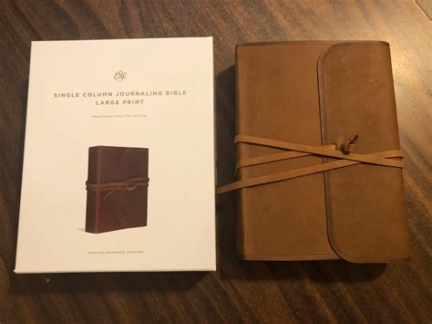 Personalized Esv Single Column Journaling Bible Large Print Brown