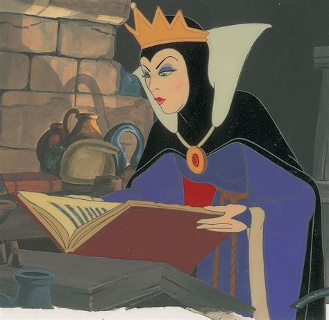 The Evil Queen Production Cel And Custom Background From Snow White