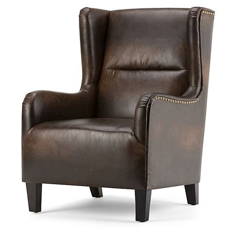Well you're in luck, because. Simpli Home Taylor Leather Wingback Chair in Distressed ...