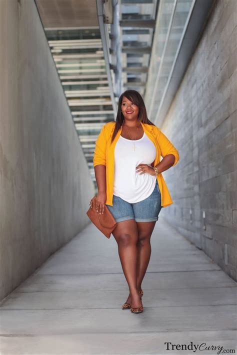 60 Plus Size Shorts Outfits For Beautiful Curvy Ladies