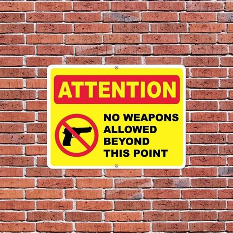 No Weapons Allowed Beyond This Signsticker Victorystore