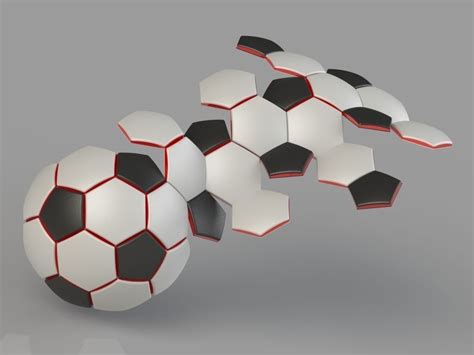 3d Printable Model Soccer Ball 32 Panel Construction