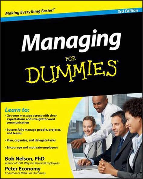 Managing For Dummies By Bob Nelson Paperback 9780470618134 Buy