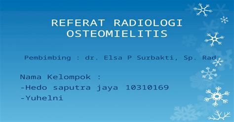 Gambaran Radiologi Osteomielitis Dr Pherena Amalia Sp Rad Ppt