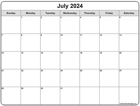 Free Monthly Calendar Template July 2023 Printable Templates Free