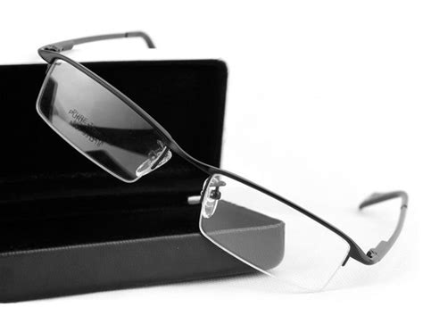 New Titanium Eyeglass Frames Big Face Black Color Mens Men Business Eye Glasses Half Optical