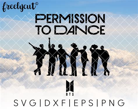 Bts Permission To Dance Svg Cut File Template For Cricut Etsy Uk