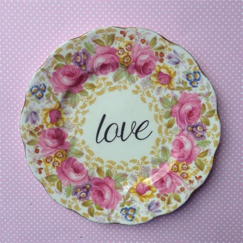 Love Upcycled Vintage China Plate From Ollieandmoo