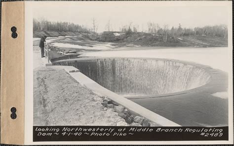 Looking Northwesterly At Middle Branch Regulating Dam Quabbin