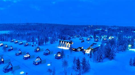 Santas Igloos Arctic Circle In Santa Claus Village Rovaniemi Lapland