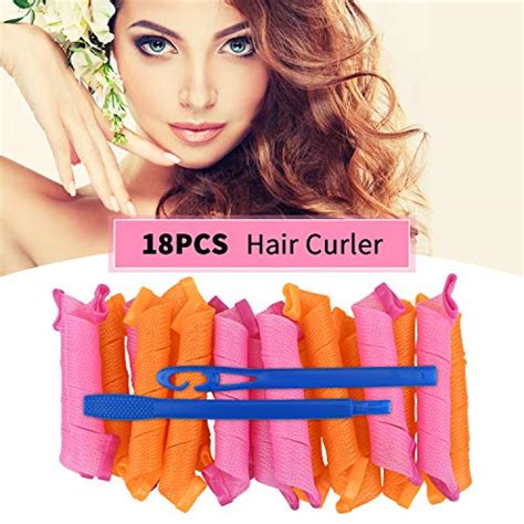 Magic Hair Curlers Spiral Curls Styling Kit 18 Pcs No Heat Wave Hair Curlers Diy Hair Rollers
