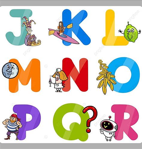 Education Cartoon Alphabet Letters For Kids Clip Art Learning Graphic