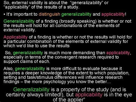 external validity types of research validity measurement internal