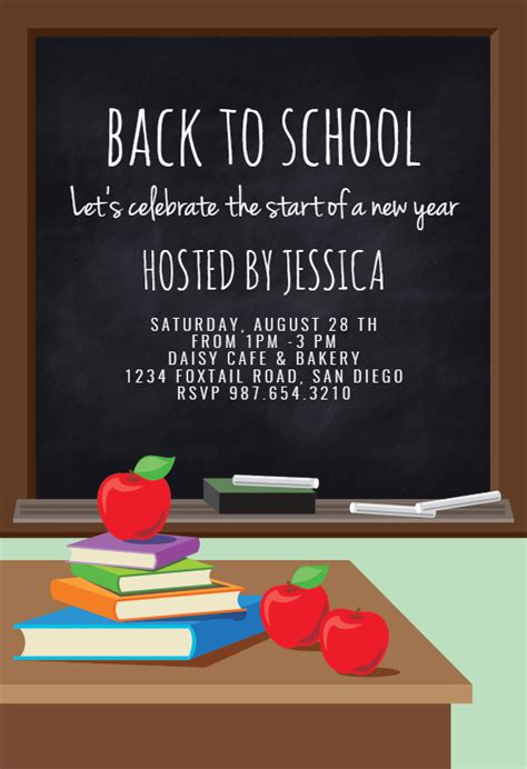 Back To School Party Invitation Templates Free Greetings Island