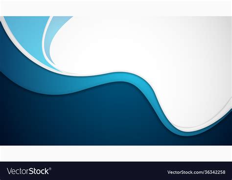 Abstract Background In Blue Color Blue Curve Vector Image