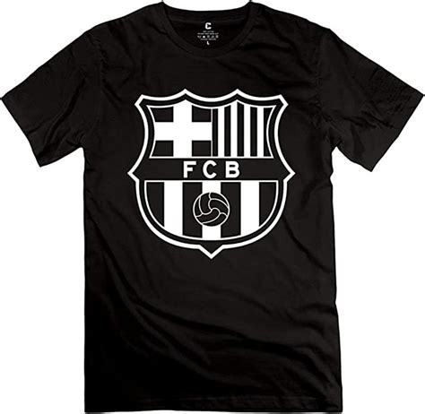 Mens T Shirt Fc Barcelona Logo Black Black Xxl Uk Clothing