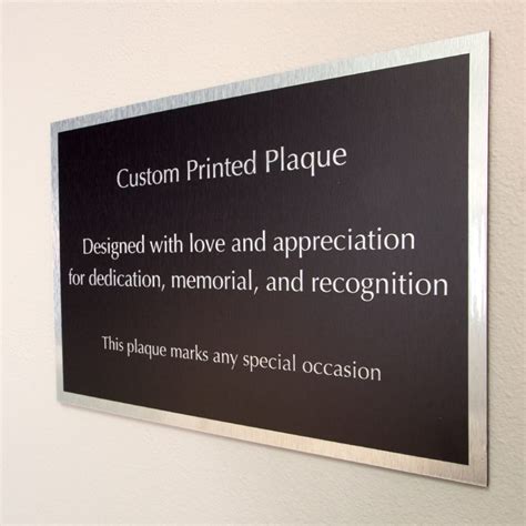 Printed Silver Plaque Woodland Manufacturing