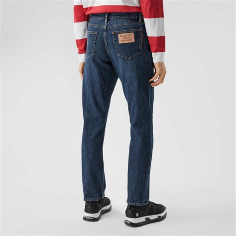 Straight Fit Japanese Selvedge Denim Jeans Men Burberry United States