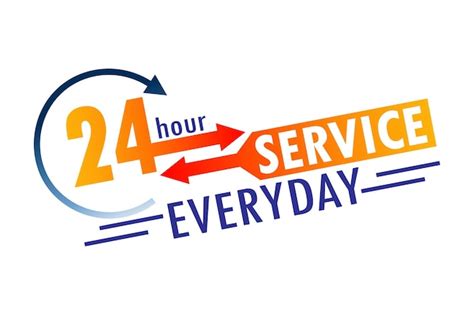 Premium Vector 24 Hour Service Everyday Vector