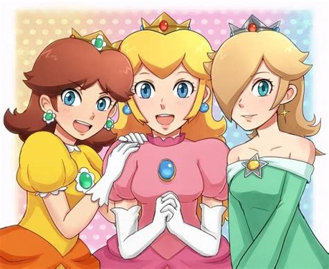 Princess Daisy Peach And Rosalina Fan Art Princess Peach Pinterest