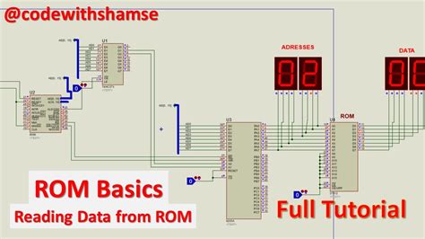 6 How To Read Data From Rom Memory Interfacing 8086 Simulation In